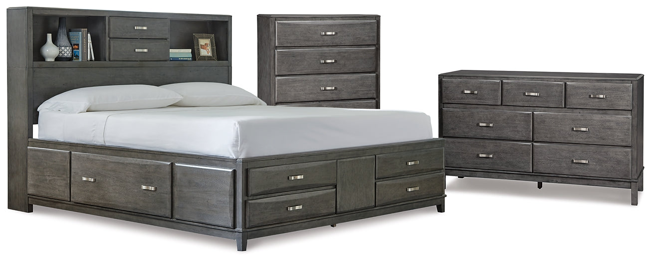 Caitbrook Queen Storage Bed with 8 Drawers with Dresser and Chest Homeline Furniture