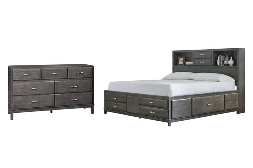 Caitbrook Queen Storage Bed with 8 Storage Drawers with Dresser Homeline Furniture