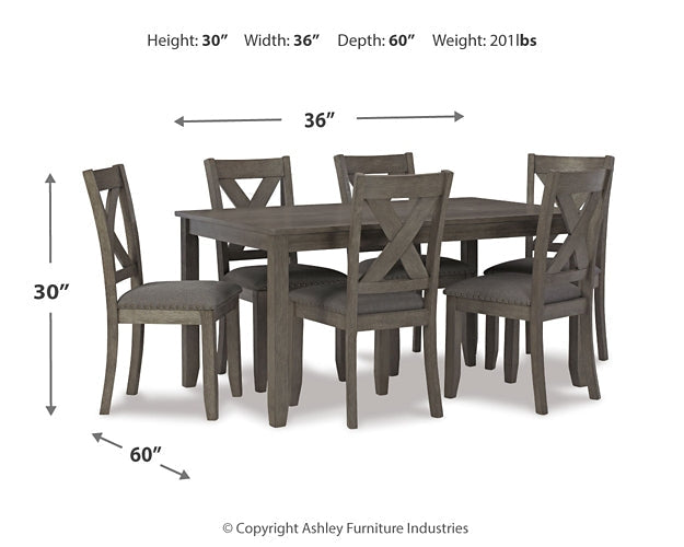 Caitbrook RECT DRM Table Set (7/CN) Homeline Furniture