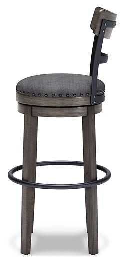 Caitbrook UPH Swivel Barstool (1/CN) Homeline Furniture