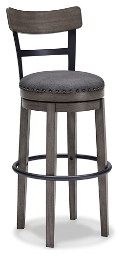 Caitbrook UPH Swivel Barstool (1/CN) Homeline Furniture