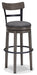 Caitbrook UPH Swivel Barstool (1/CN) Homeline Furniture