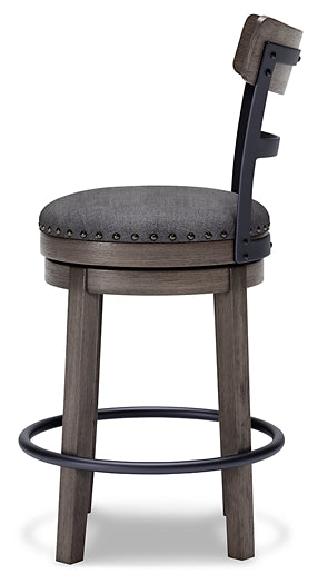 Caitbrook UPH Swivel Barstool (1/CN) Homeline Furniture