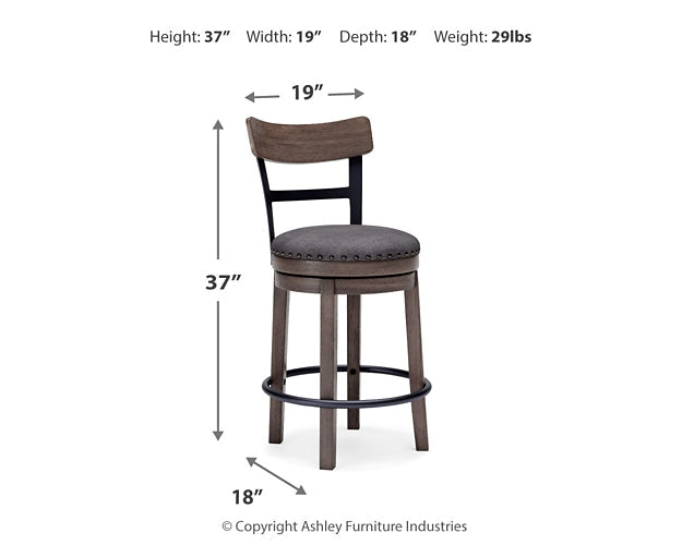 Caitbrook UPH Swivel Barstool (1/CN) Homeline Furniture