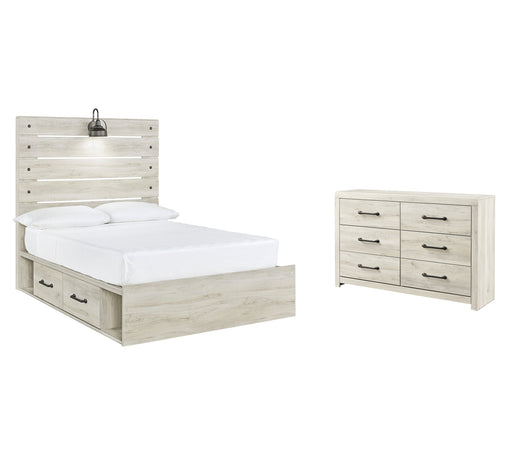 Cambeck Full Panel Bed with 4 Storage Drawers with Dresser Homeline Furniture