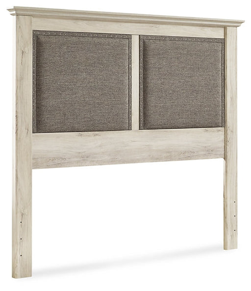 Cambeck King/California King Upholstered Panel Headboard with Mirrored Dresser Homeline Furniture