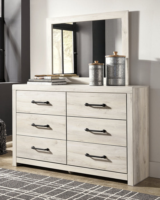 Cambeck King Panel Bed with 2 Storage Drawers with Mirrored Dresser, Chest and Nightstand Homeline Furniture