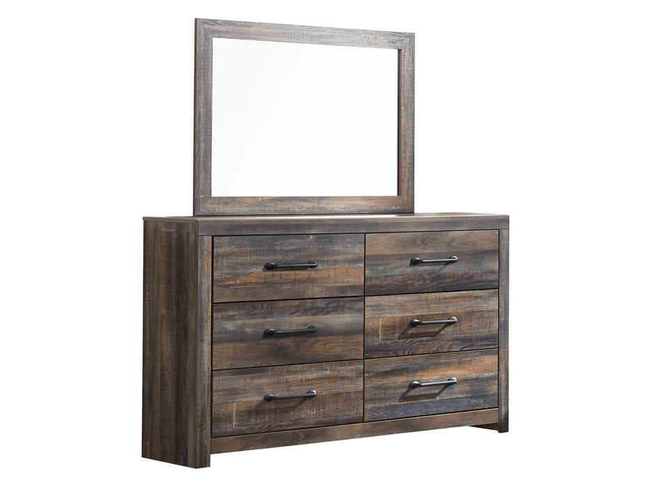 Cambeck King Panel Headboard with Mirrored Dresser and Chest Homeline Furniture