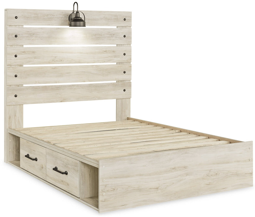 Cambeck Queen Panel Bed with 2 Storage Drawers with Dresser Homeline Furniture