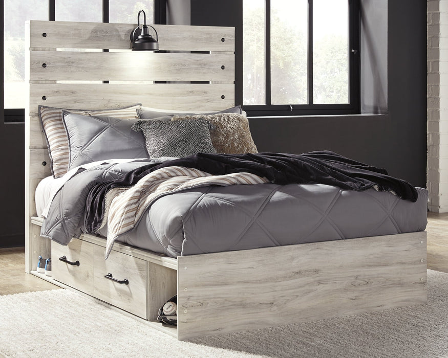 Cambeck Queen Panel Bed with 2 Storage Drawers with Dresser Homeline Furniture