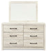 Cambeck Queen Panel Headboard with Mirrored Dresser, Chest and 2 Nightstands Homeline Furniture