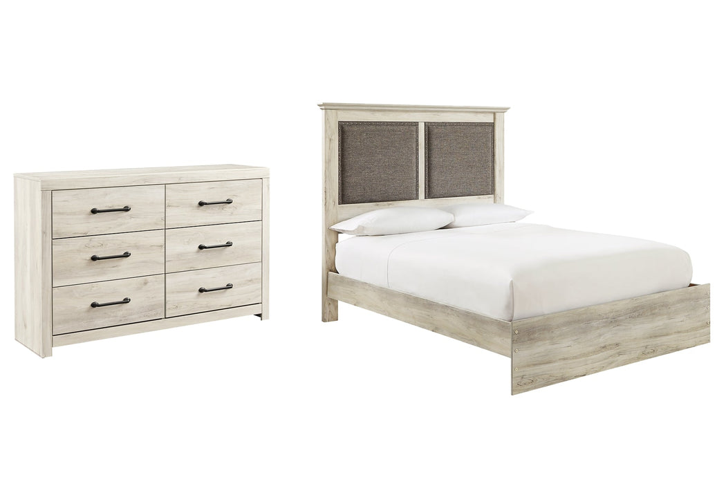 Cambeck Queen Upholstered Panel Bed with Dresser Homeline Furniture