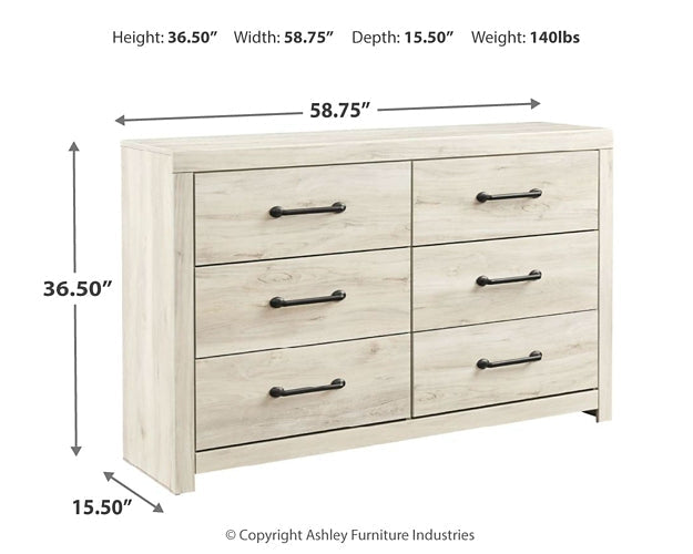 Cambeck Queen Upholstered Panel Headboard with Dresser Homeline Furniture