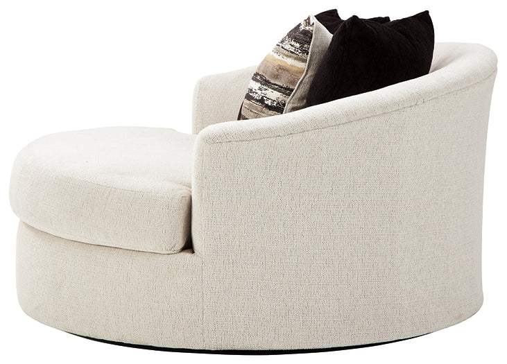 Cambri Oversized Round Swivel Chair Homeline Furniture