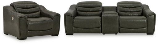 Center Line 3-Piece Sectional with Recliner Homeline Furniture