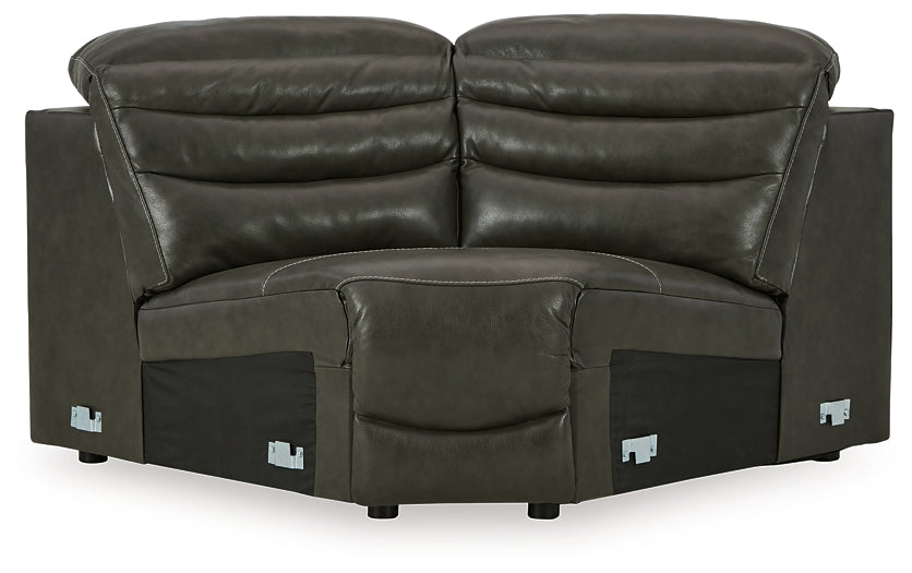 Center Line 5-Piece Sectional with Recliner Homeline Furniture