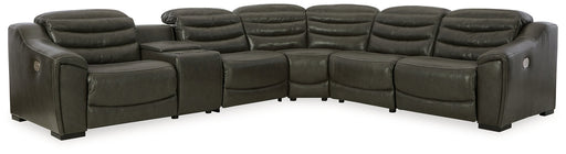 Center Line 6-Piece Sectional with Recliner Homeline Furniture