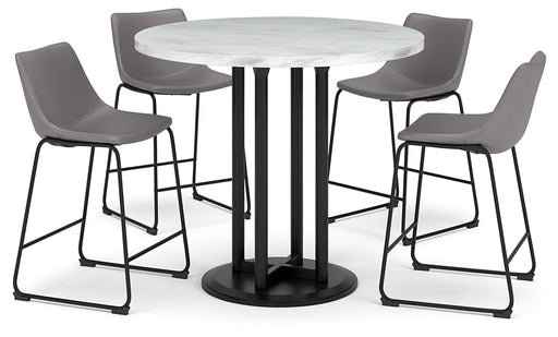 Centiar Counter Height Dining Table and 4 Barstools Homeline Furniture