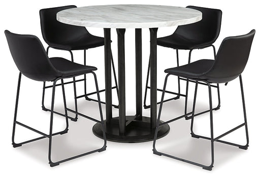 Centiar Counter Height Dining Table and 4 Barstools Homeline Furniture