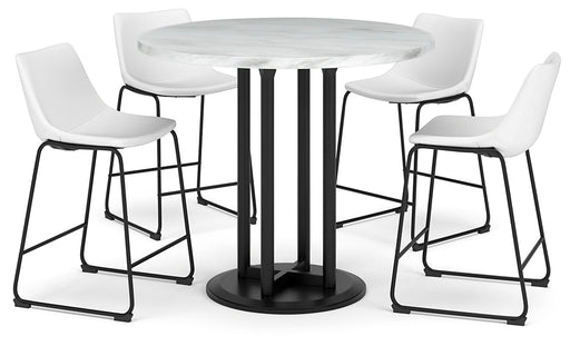 Centiar Counter Height Dining Table and 4 Barstools Homeline Furniture