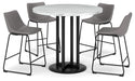 Centiar Counter Height Dining Table and 4 Barstools Homeline Furniture