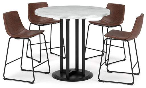 Centiar Counter Height Dining Table and 4 Barstools Homeline Furniture