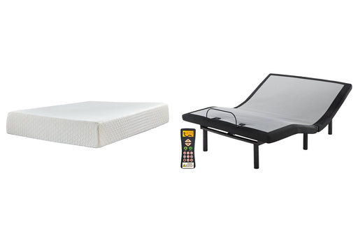 Chime 12 Inch Memory Foam Mattress with Adjustable Base Homeline Furniture