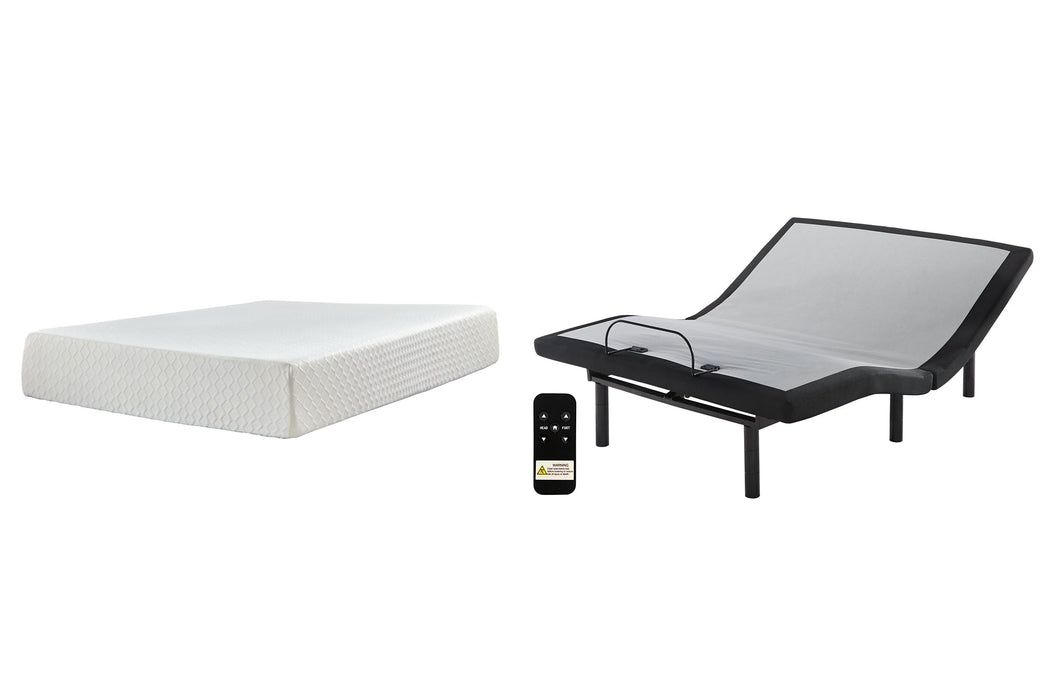 Chime 12 Inch Memory Foam Mattress with Adjustable Base Homeline Furniture