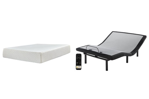 Chime 12 Inch Memory Foam Mattress with Adjustable Base Homeline Furniture