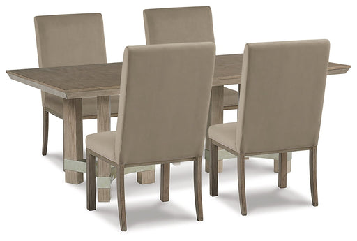 Chrestner Dining Table and 4 Chairs Homeline Furniture