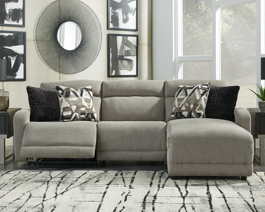 Colleyville 3-Piece Power Reclining Sectional with Chaise Homeline Furniture