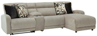 Colleyville 4-Piece Power Reclining Sectional with Chaise Homeline Furniture