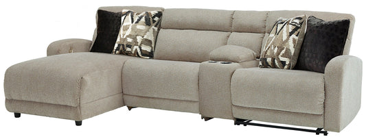 Colleyville 4-Piece Power Reclining Sectional with Chaise Homeline Furniture