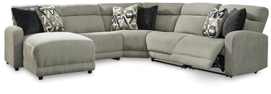 Colleyville 5-Piece Power Reclining Sectional with Chaise Homeline Furniture