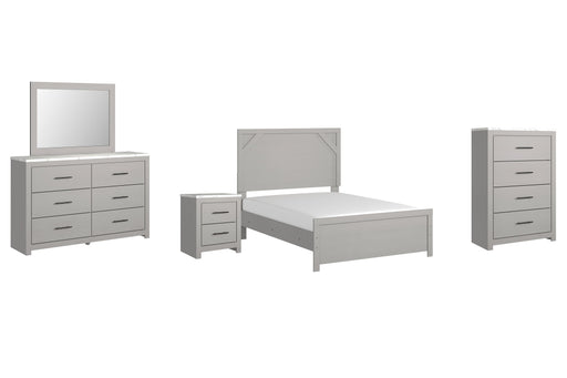 Cottonburg Full Panel Bed with Mirrored Dresser, Chest and Nightstand Homeline Furniture