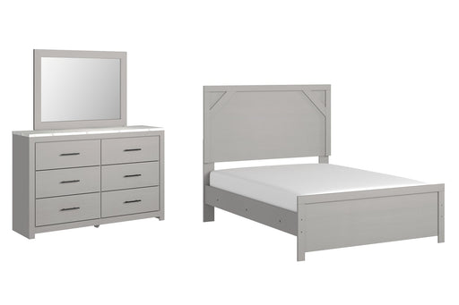 Cottonburg Full Panel Bed with Mirrored Dresser Homeline Furniture