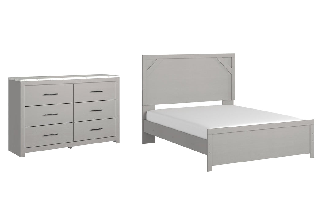 Cottonburg Queen Panel Bed with Dresser Homeline Furniture