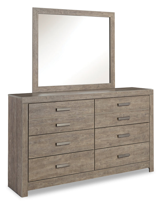 Culverbach Full Panel Bed with Mirrored Dresser, Chest and 2 Nightstands Homeline Furniture