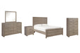 Culverbach Full Panel Bed with Mirrored Dresser, Chest and Nightstand Homeline Furniture