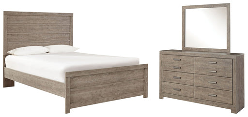 Culverbach Full Panel Bed with Mirrored Dresser Homeline Furniture