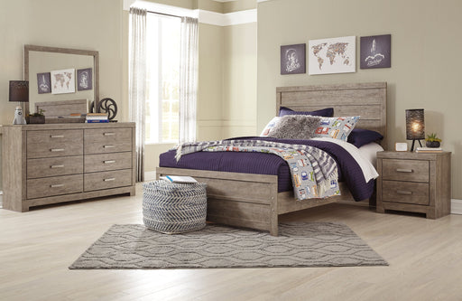 Culverbach Full Panel Bed with Mirrored Dresser and 2 Nightstands Homeline Furniture