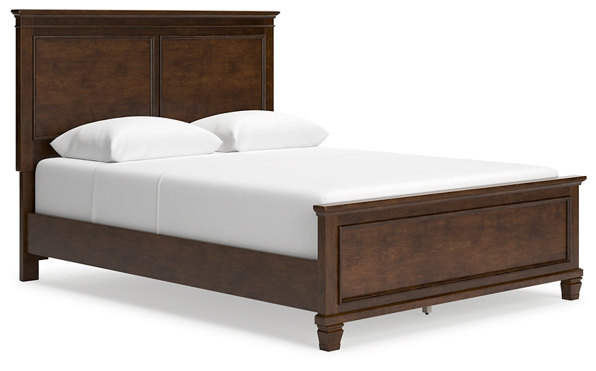 Danabrin Queen Panel Bed with Mirrored Dresser Homeline Furniture