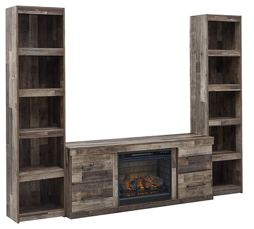 Derekson 3-Piece Entertainment Center with Electric Fireplace Homeline Furniture