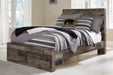 Derekson Full Panel Bed with 2 Storage Drawers with Mirrored Dresser, Chest and 2 Nightstands Homeline Furniture