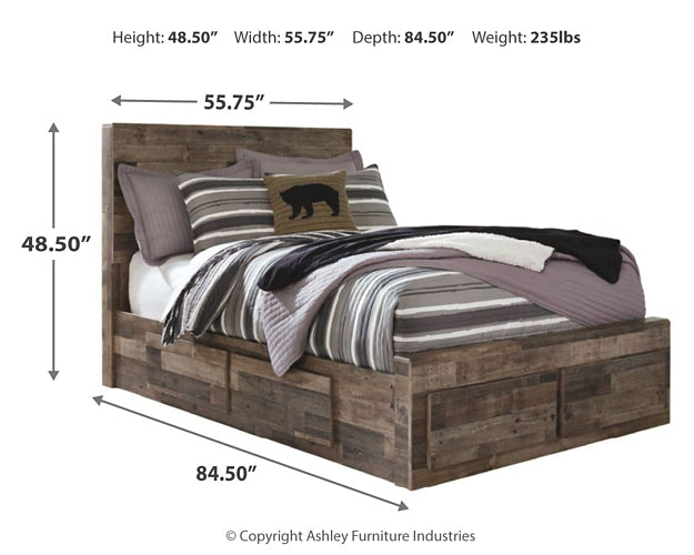 Derekson Full Panel Bed with 6 Storage Drawers with Dresser Homeline Furniture