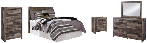 Derekson Full Panel Headboard with Mirrored Dresser, Chest and Nightstand Homeline Furniture