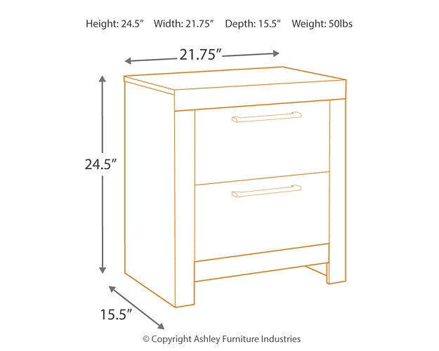 Derekson King Panel Bed with 2 Storage Drawers with Mirrored Dresser and Nightstand Homeline Furniture