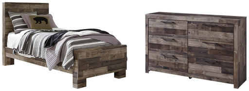 Derekson Twin Panel Bed with Dresser Homeline Furniture