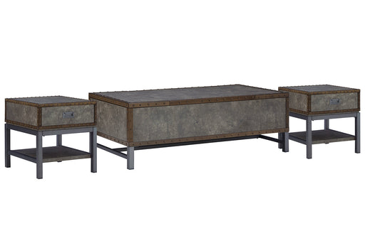 Derrylin Coffee Table with 2 End Tables Homeline Furniture