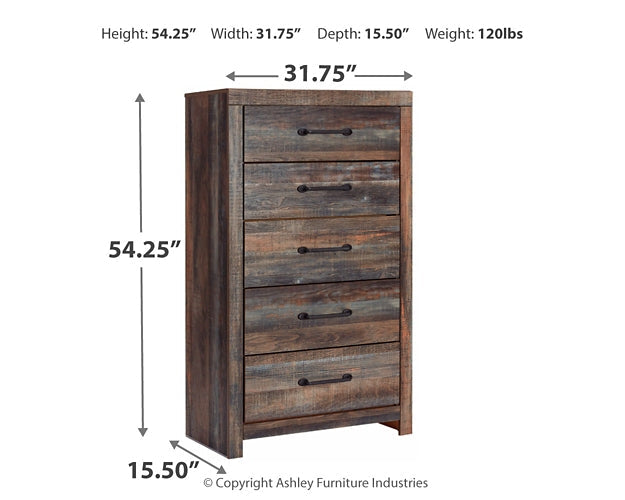 Drystan Five Drawer Chest Homeline Furniture